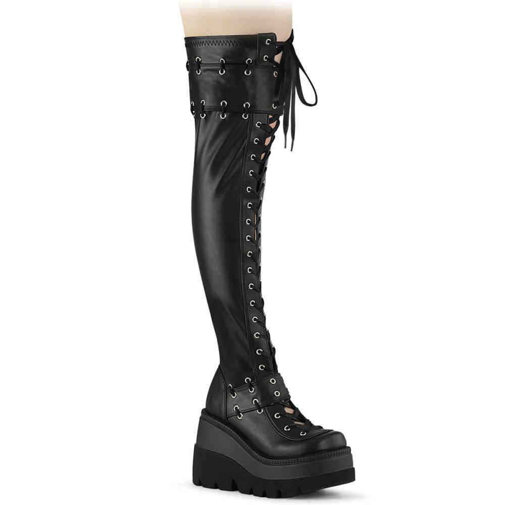 DemoniaCult - SHAKER325 Platform overknee Boots - Black Product image